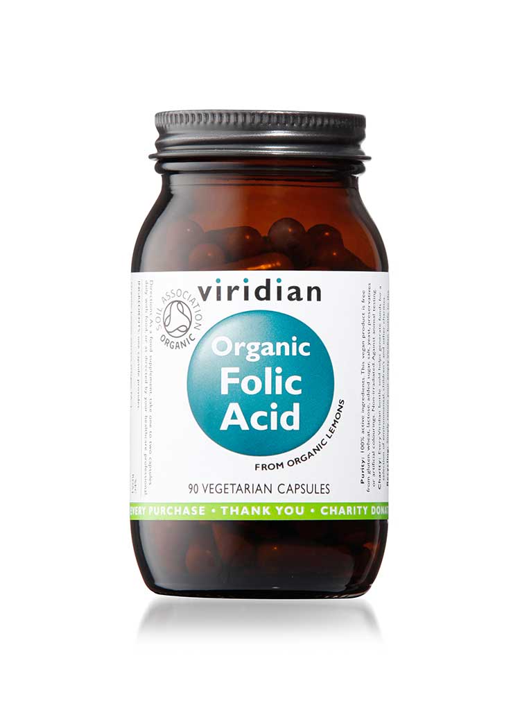 Organic Folic Acid 400ug Veg Caps