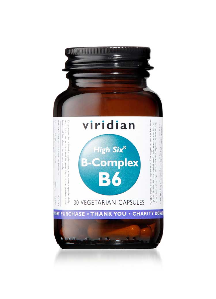 HIGH SIXâ„¢ Vitamin B6 with B-Complex Veg 30 Caps 