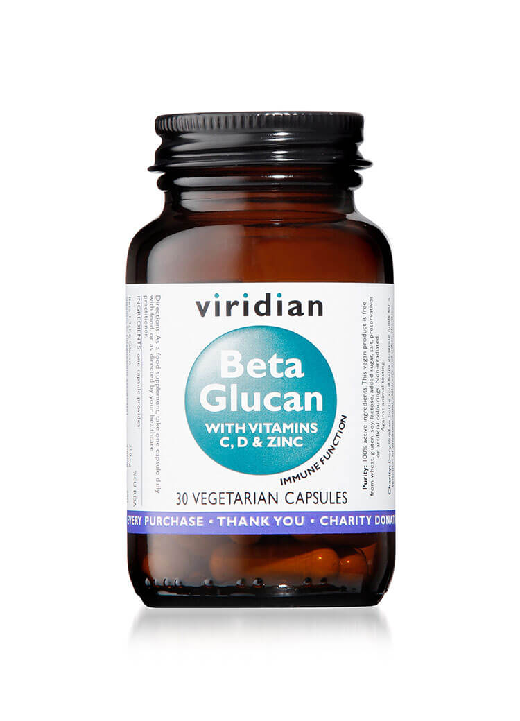 Beta Glucan 250mg (Plus vitamin C, D3 & Zinc) - 30 Veg Caps