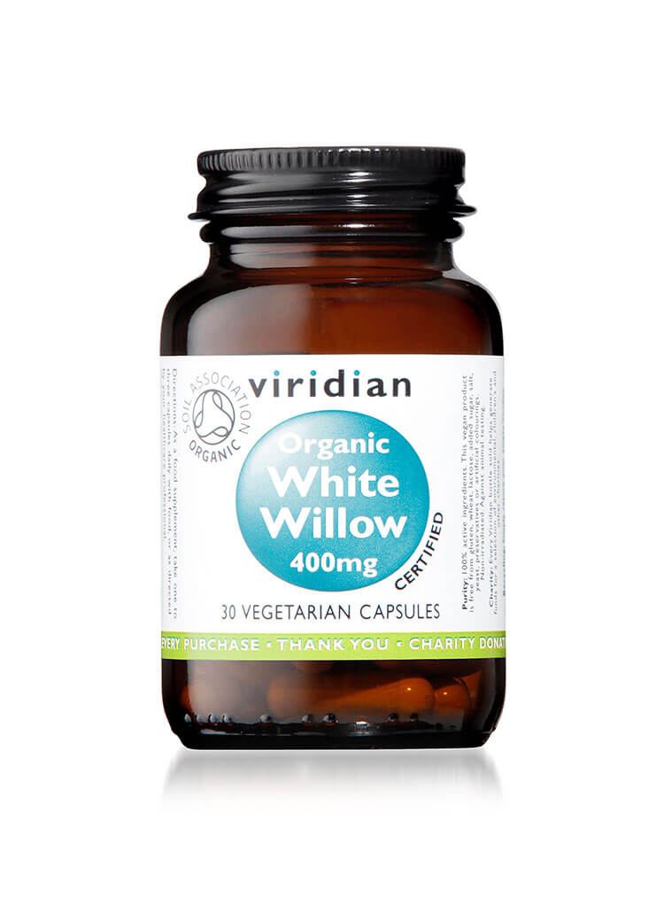 Organic White Willow 400mg Veg 30 Caps 