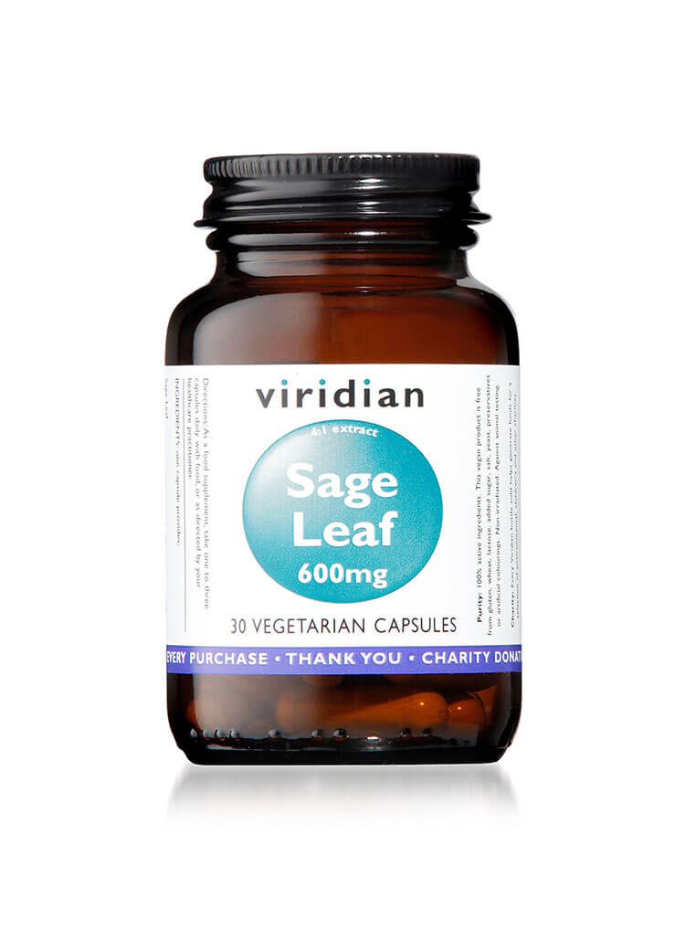 Sage Leaf Extract 600mg Veg 30 Caps 